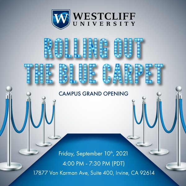 this is an image for the Westcliff University Campus Grand Opening event