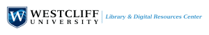 this is a graphic image of Westcliff's Library and Digital Resources Center Logo
