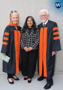 Arlene Harris, Irvine Mayor Farrah Khan, and Marty Cooper