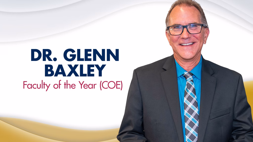 Dr. Glenn Baxley Faculty of the Year, College of Education