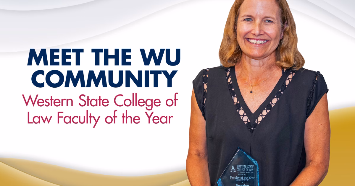 Professor Sandra L. Rierson as Faculty of the Year, Western State College of Law Honors