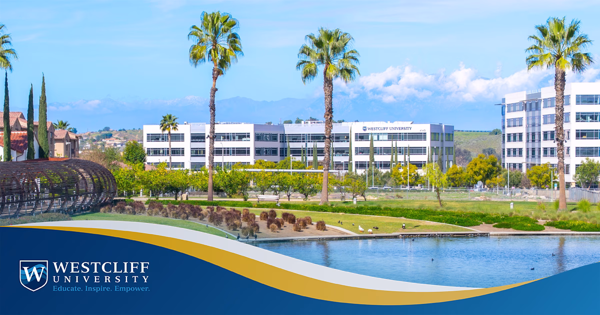 Westcliff University College of Nursing campus building in Corona, California recognized as 2025 Education Business of the Year